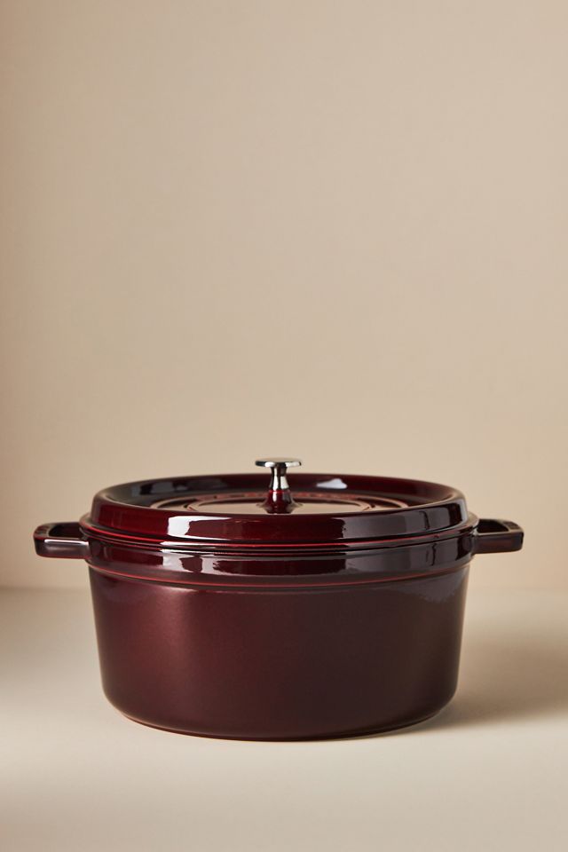 Staub Cocotte, 9 Qt. Cast Iron Round French Oven - Grenadine - Yahoo  Shopping