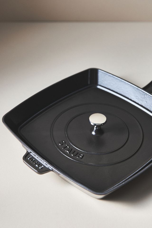 Staub 12" Cast Iron Grill Pan and Press Set #2