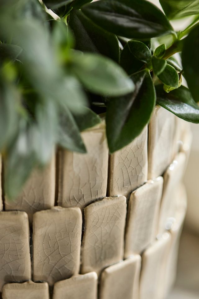 Shingled Stoneware Pot #1