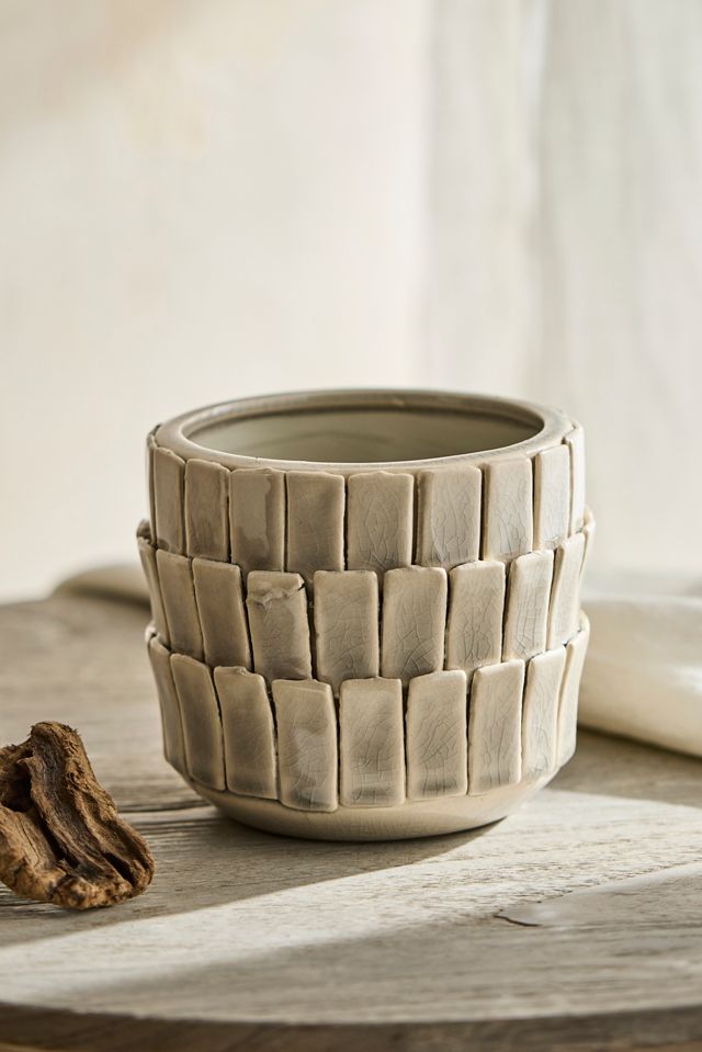 Shingled Stoneware Pot #2