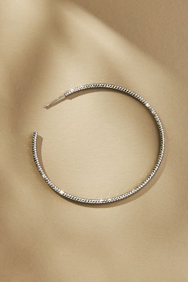 Oversized Thin Chain Hoop Earrings #1
