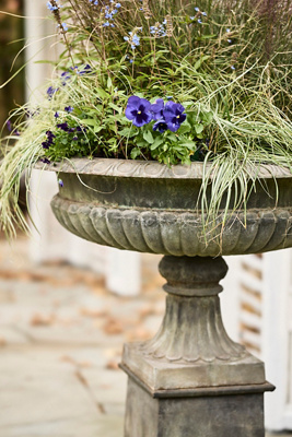 Terrain Cast Iron Urn Planter In Gray