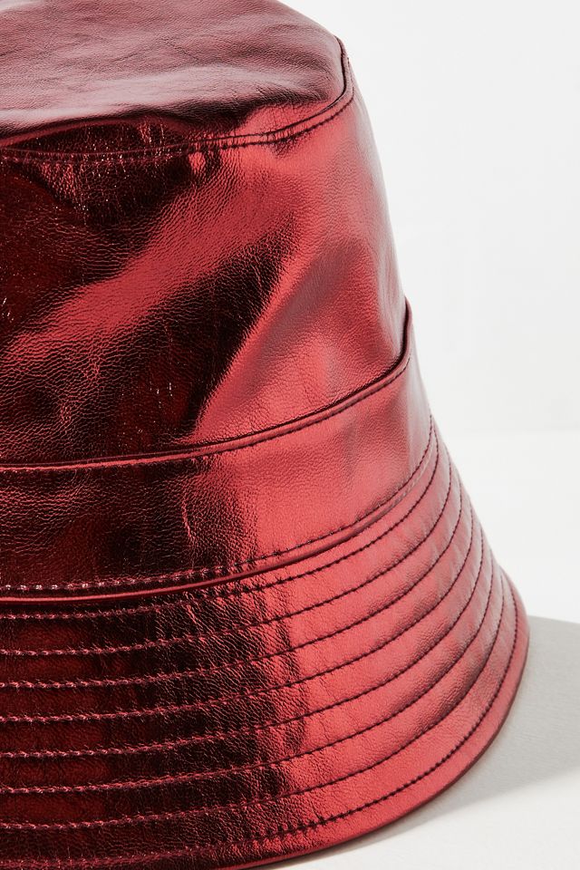 Wyeth Faux Leather Bucket Hat #3