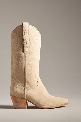Jeffrey Campbell Dagget Western Boots In Beige