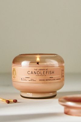 Candlefish Water Lilies & Jasmine Glass Candle