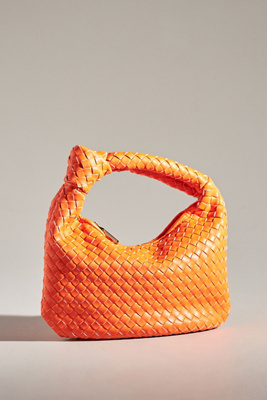 Melie Bianco Brigitte Woven Faux-Leather Mini Satchel Bag ...
