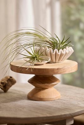 Natural Wood Plant Stand, Pedestal