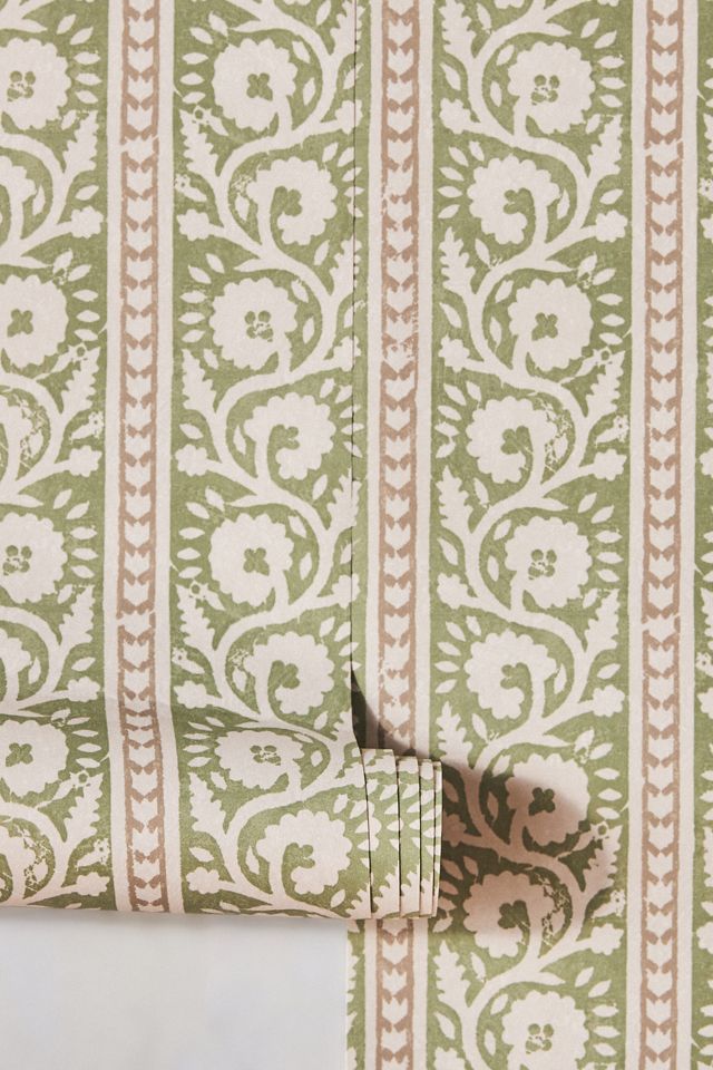 Bibury Striped Floral Wallpaper #1