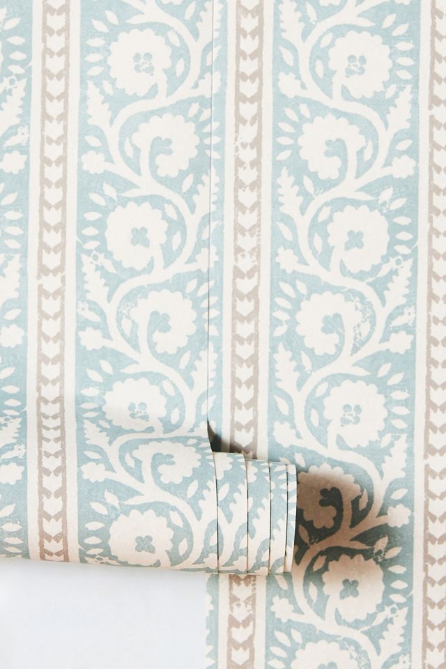 Bibury Striped Floral Wallpaper #1