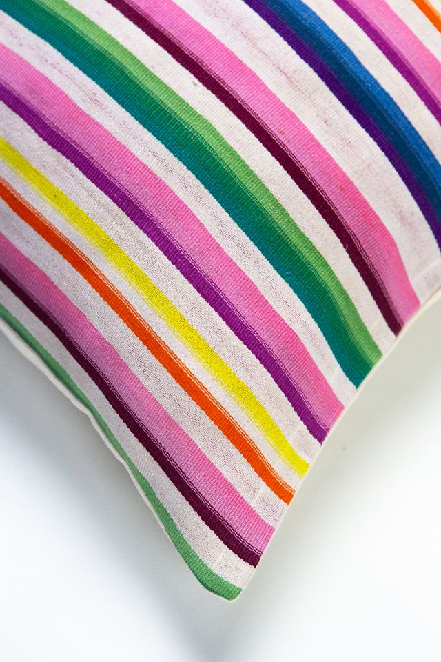 Archive New York Vintage Rainbow 90s Ikat Pillow #1