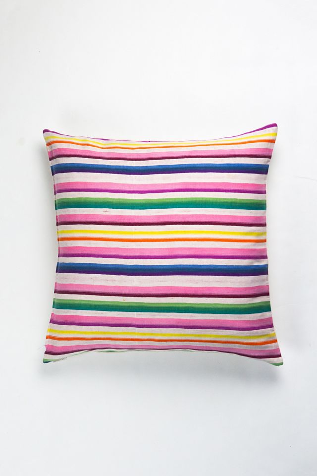 Archive New York Vintage Rainbow 90s Ikat Pillow #3