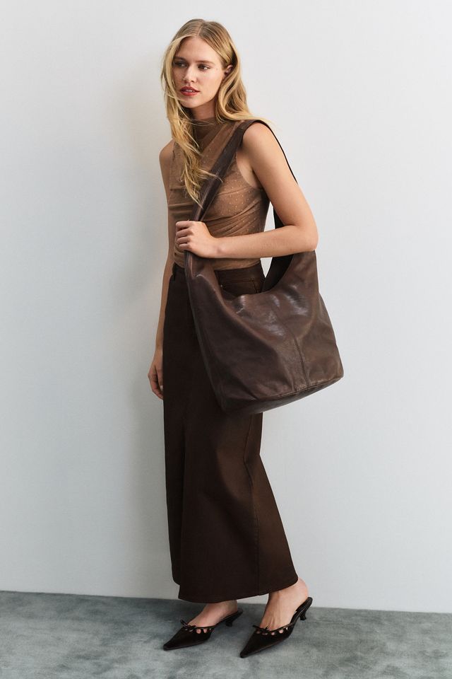 By Anthropologie Extra-Large Slouchy Leather Shoulder Tote #2
