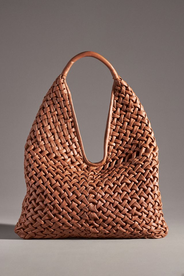 Anthropologie Women's Woven Leather Shoulder Bag