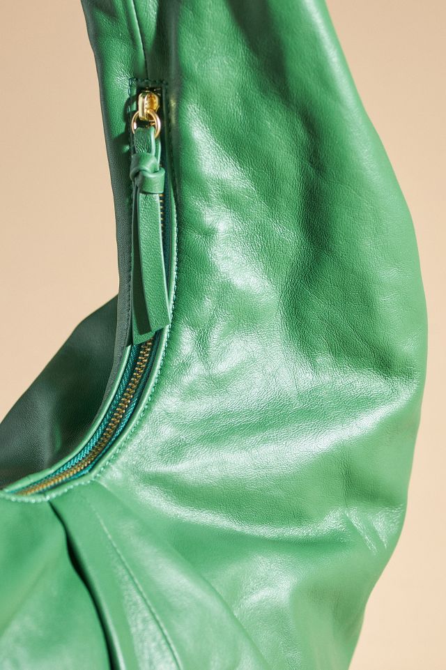 Slouchy Oversized Leather Tote by Anthropologie in Green, Women's