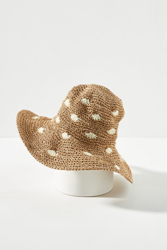 San Diego Hat Co. Dotted Straw Bucket Hat #2