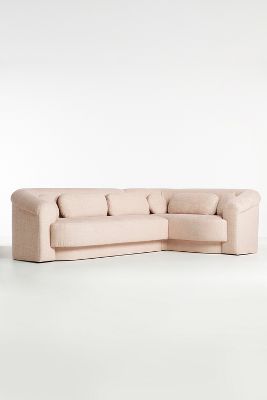 Anthropologie Gwen Sectional By  In Pink Size Left
