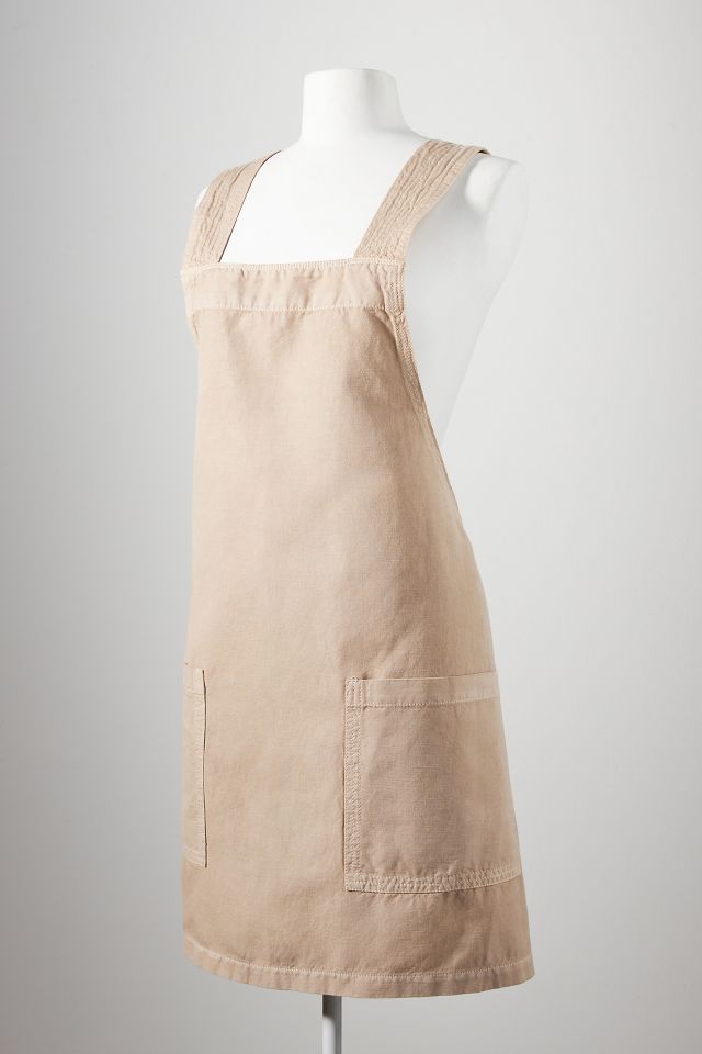 Hedley & Bennett Cotton-Linen Smock Apron | AnthroLiving