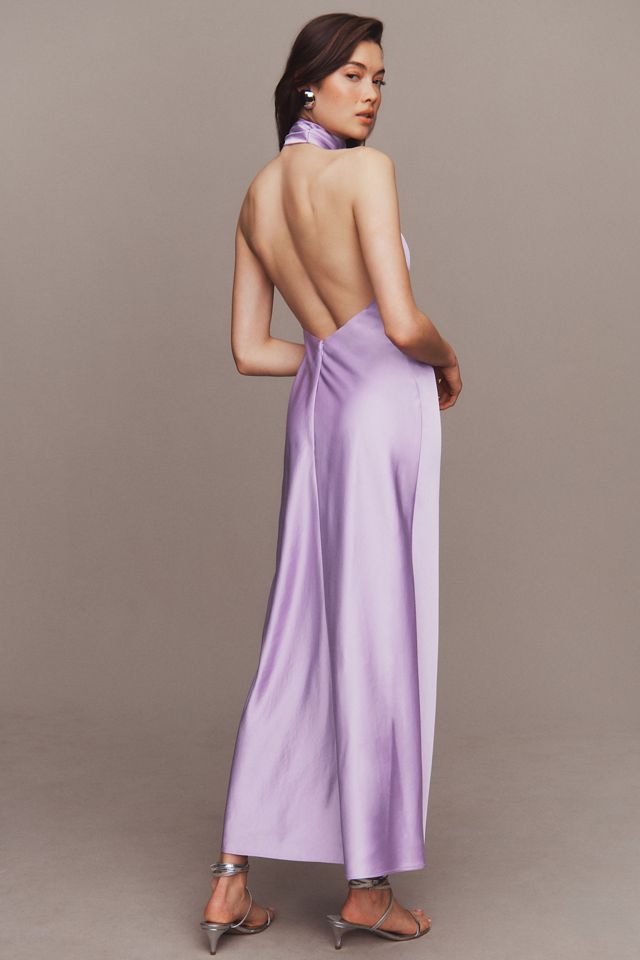 Significant Other Darcy Backless Halter Dress #3