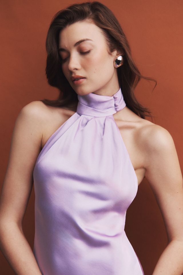 Significant Other Darcy Backless Halter Dress #4