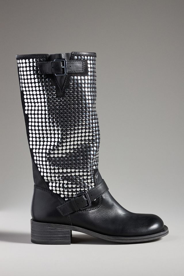 Studded 2025 motorcycle boots