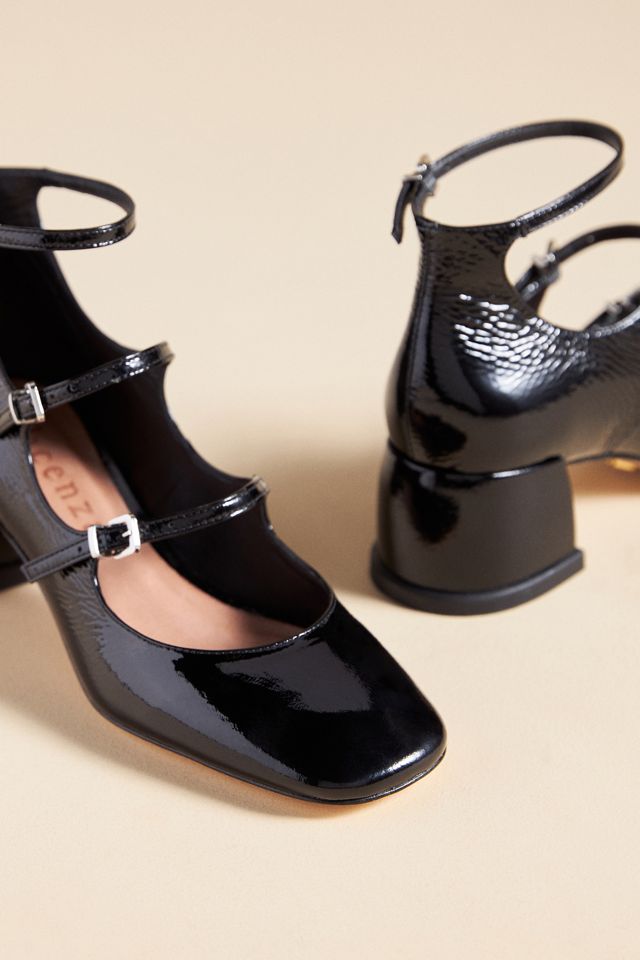 Vicenza Triple-Strap Mary Jane Heels #3