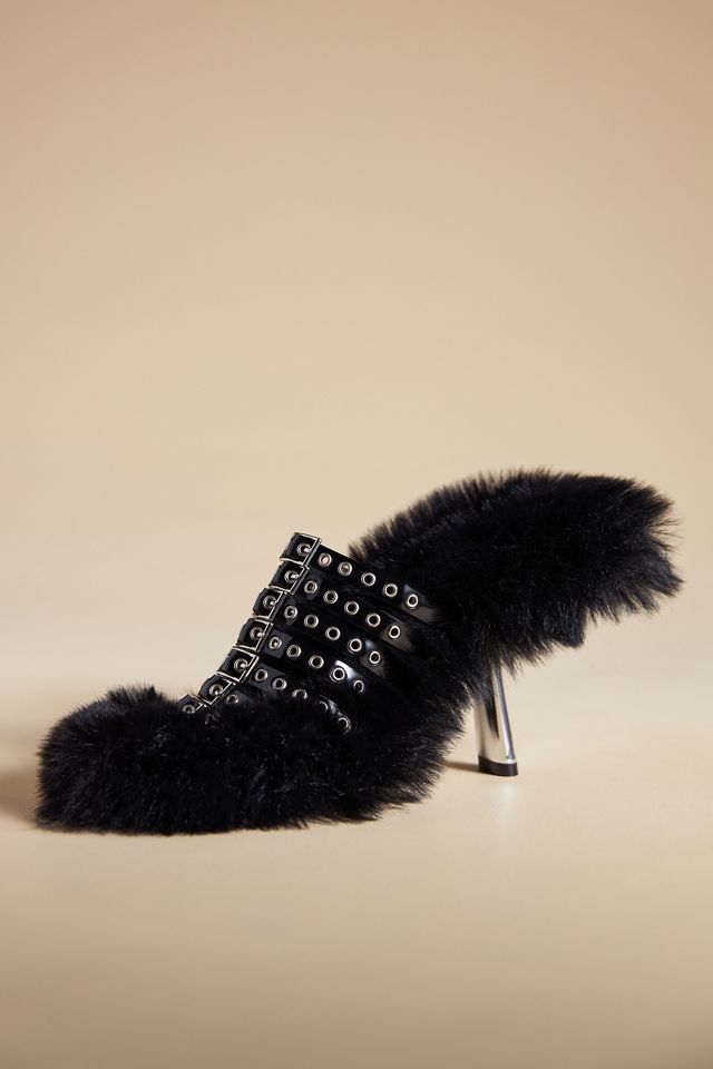 Jeffrey Campbell Fuzzy Buckle Heels #1