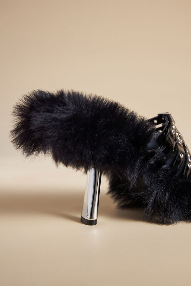 Jeffrey Campbell Fuzzy Buckle Heels #2