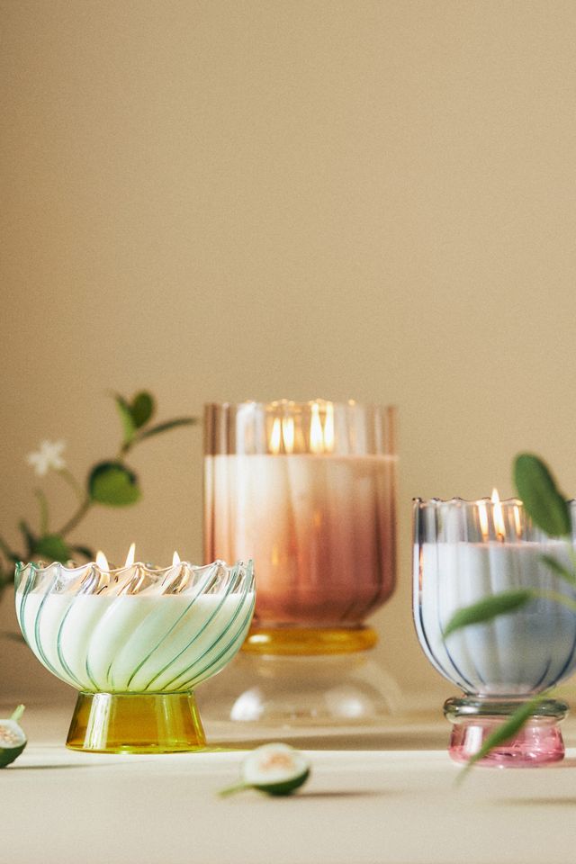 Calle Floral Pomegranate & Sage Glass Candle #2
