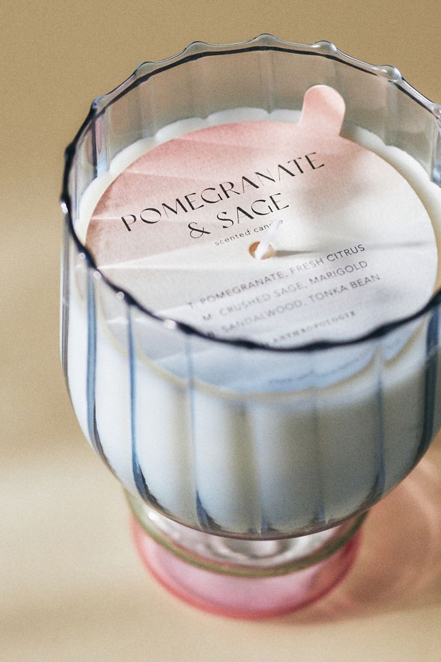 Calle Floral Pomegranate & Sage Glass Candle #1
