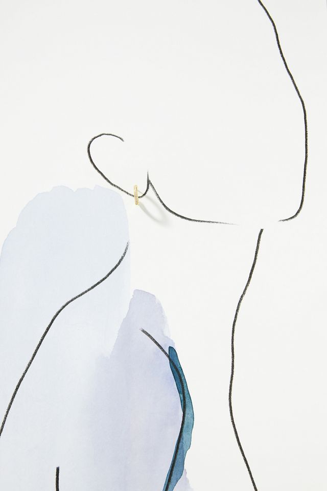 By Adina Eden Crystal Accent Crescent Earrings #2