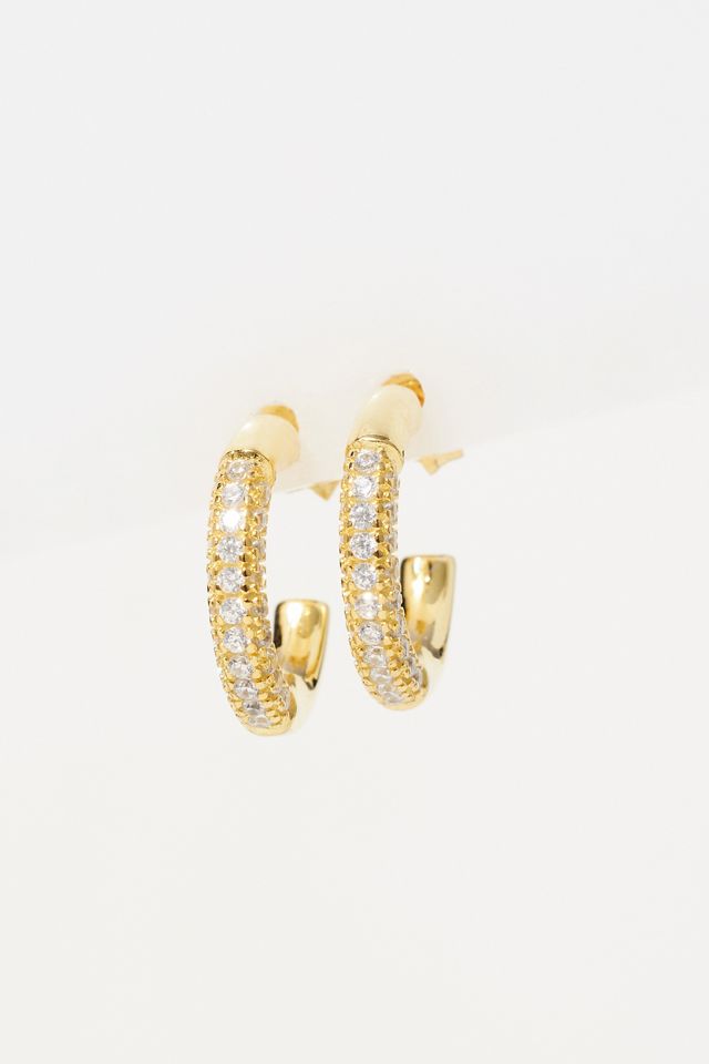 By Adina Eden Crystal Accent Crescent Earrings #3