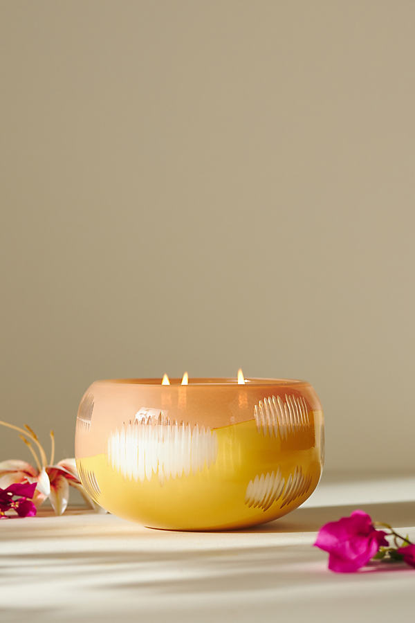 Coco Allred for Anthropologie Fresh Hibiscus & Pink Guava Glass Candle