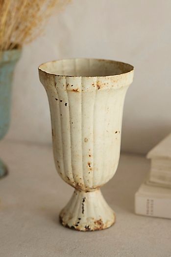 Painted Iron Urn Vase