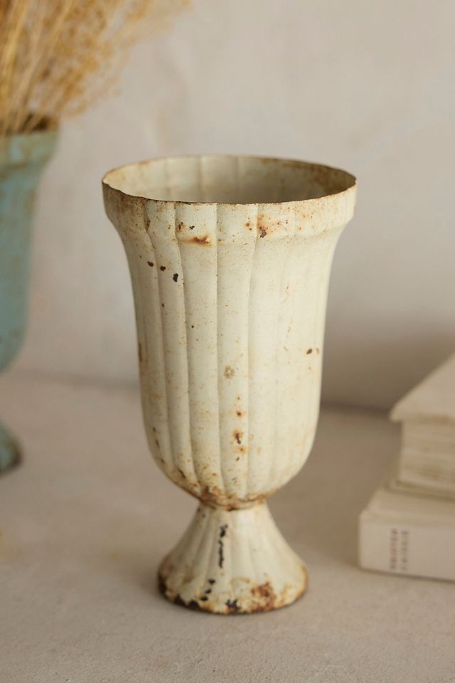 Painted Iron Urn Vase #1