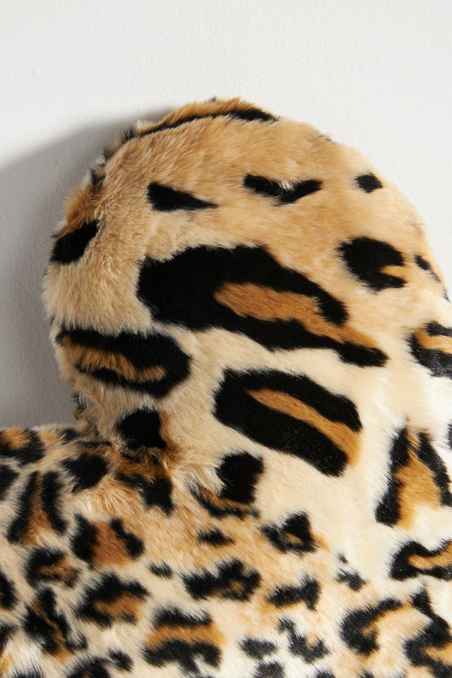 Chester Faux Fur Heart Pillow #1