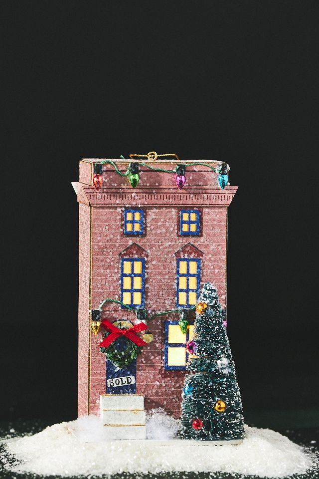 Tudor Townhouse Paper Ornament #1