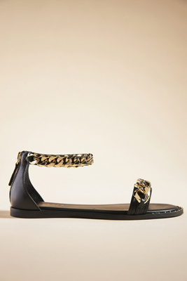 Cecelia New York Angela Chain Sandals In Black