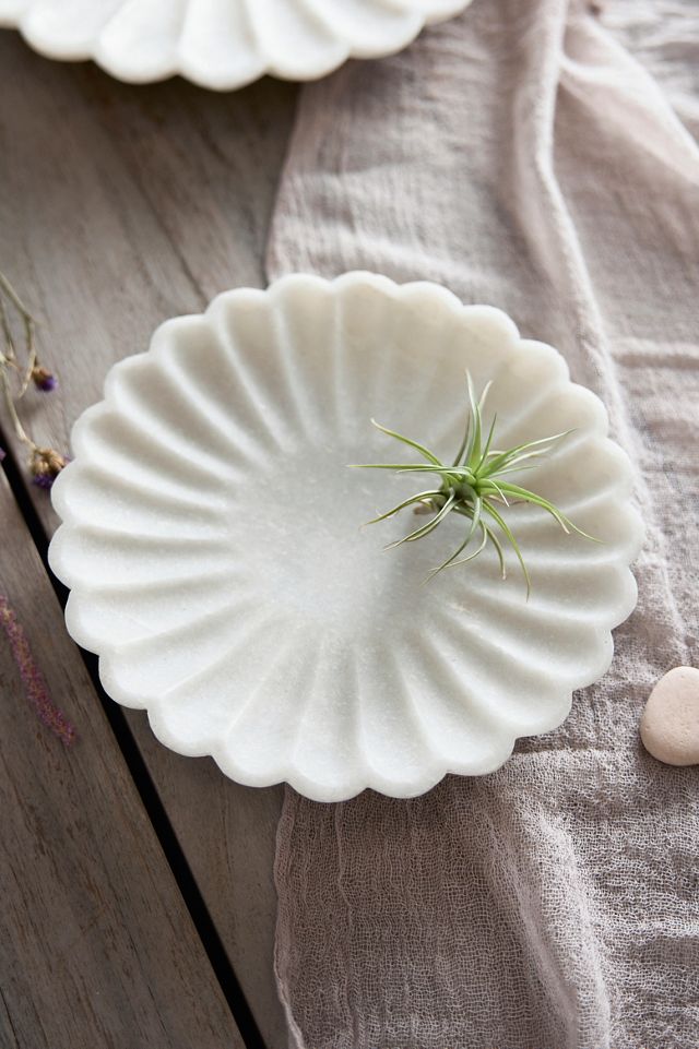 Scalloped Edge Marble Tray #2