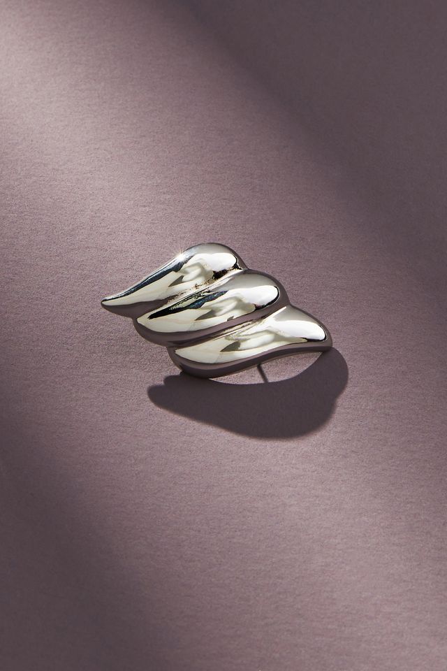 Triple Wave Post Earrings #1