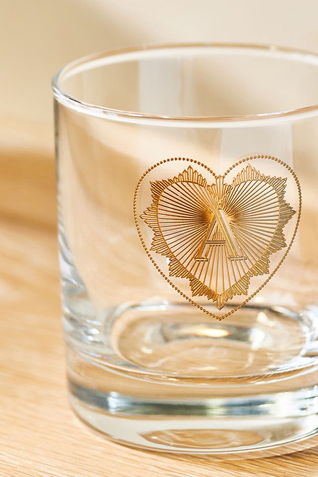 Charming Monogram Old Fashioned Glass #3