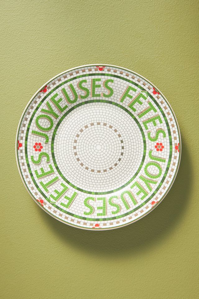 The Bistro Tile Stoneware Dessert Plate: Festive Edition #2