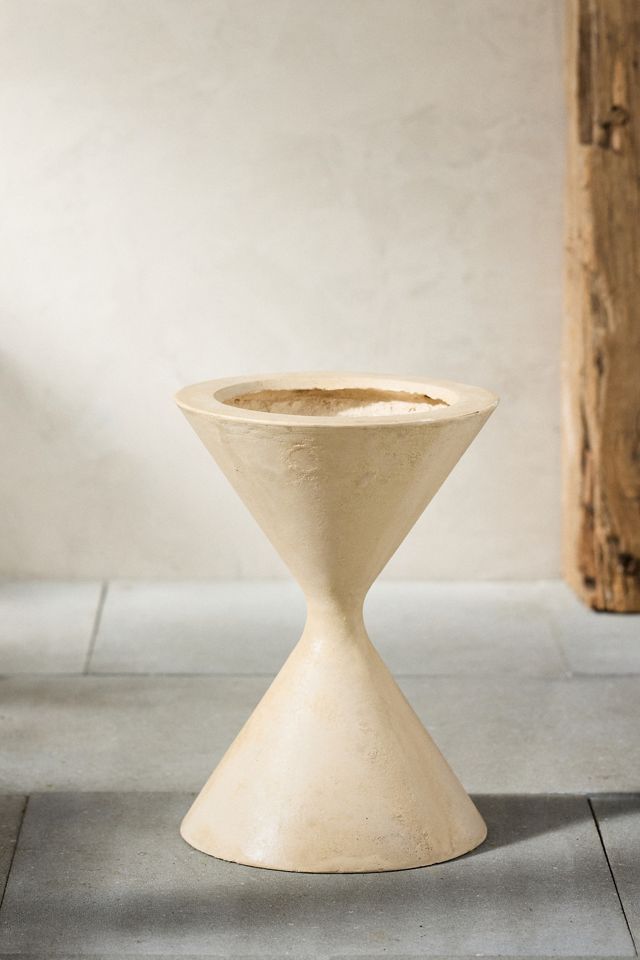 Hourglass Cast Stone Planter #5