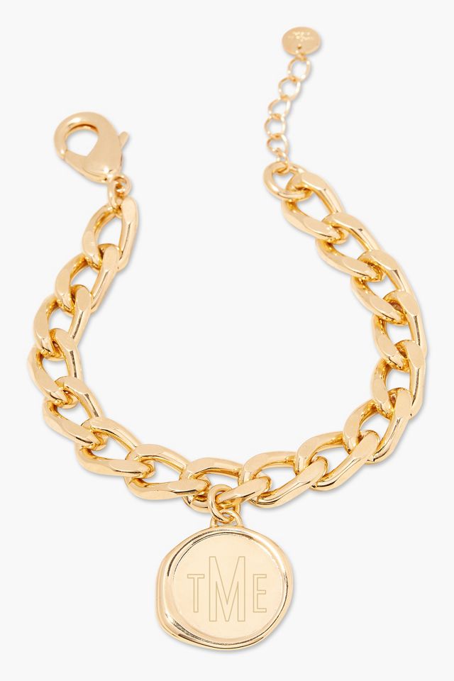 Brook & York Custom Monogram Coin Charm Bracelet #1