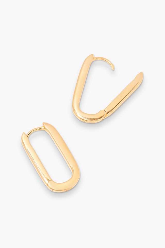 Brook & York Gold Vermeil Paperclip Hoops #1