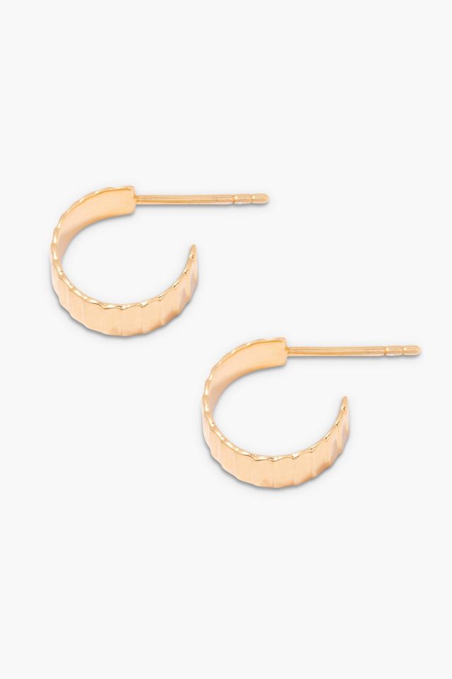 Brook & York Small Textured Hoops #1