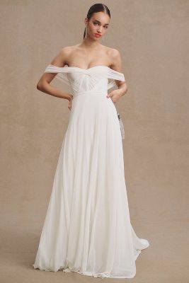 Wtoo by Watters Cinda Off-The-Shoulder Sweetheart A-Line Wedding Gown ...