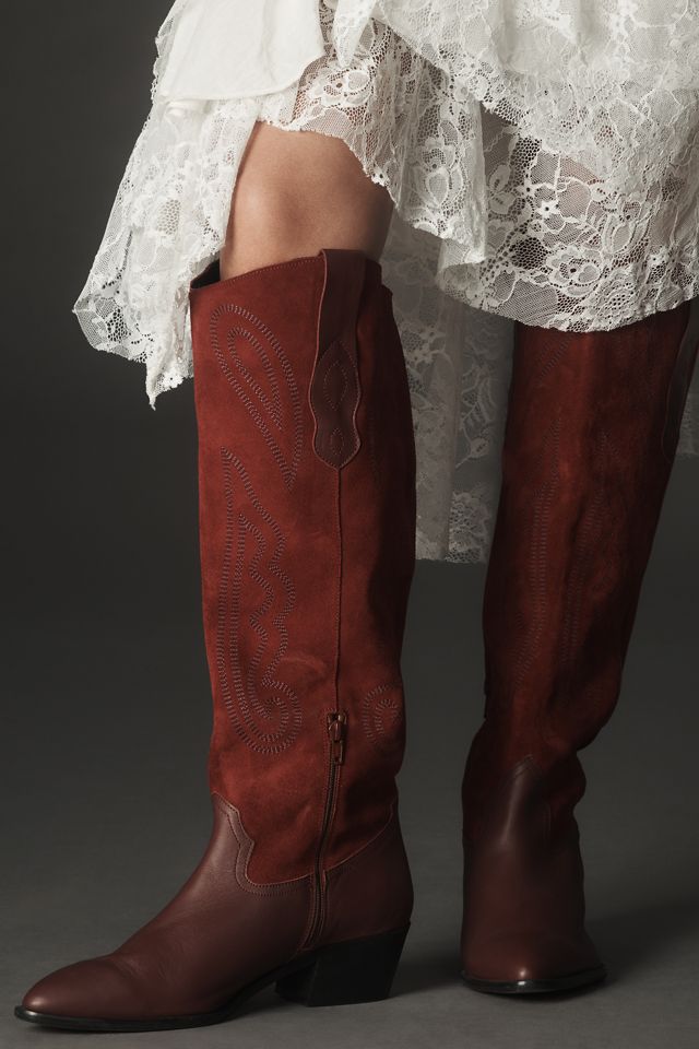 Pilcro Contrast Tall Western Boots #2