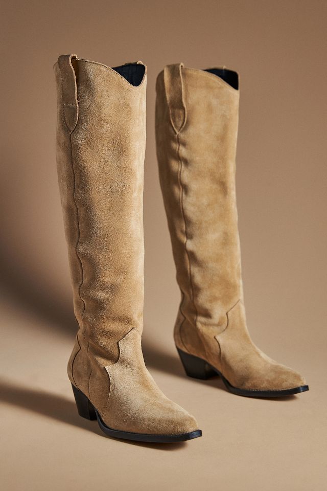 Western Boots by Anthropologie in Beige Size US 10 10.5 EU 41