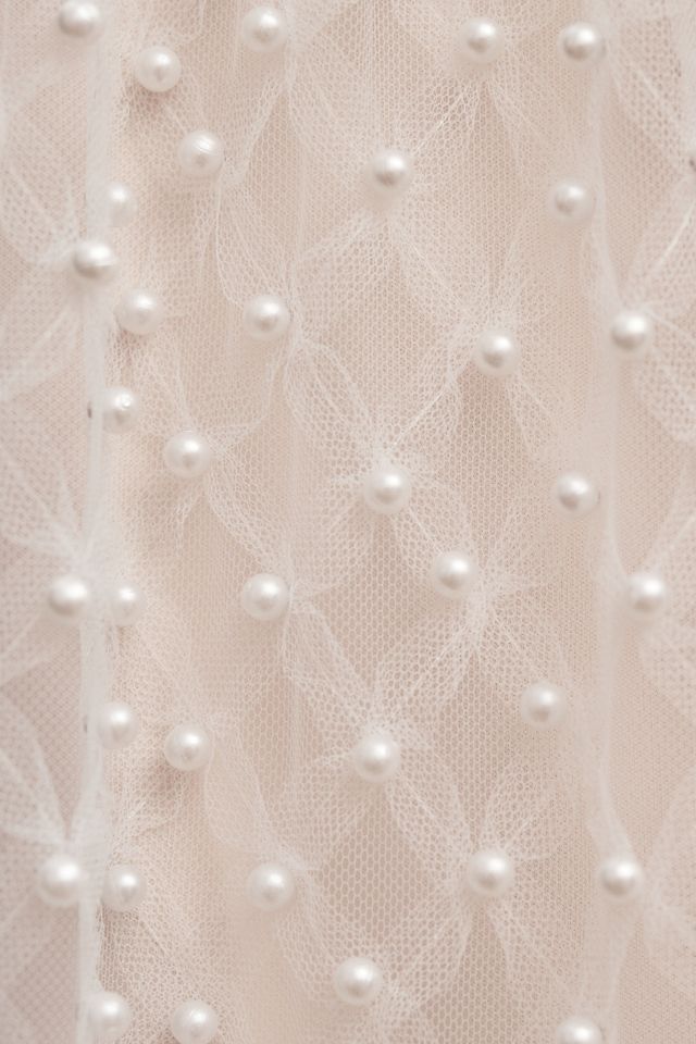 Tadashi Shoji Milena Allover Pearl Halter Mini Dress #4