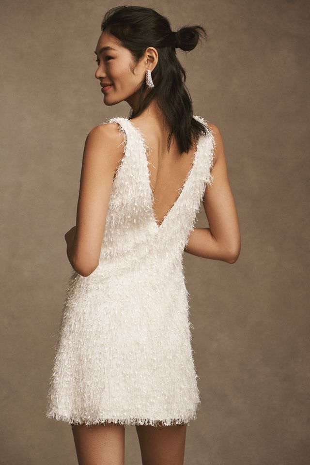 Tadashi Shoji Gia Shag Sleeveless V-Neck Mini Dress #1